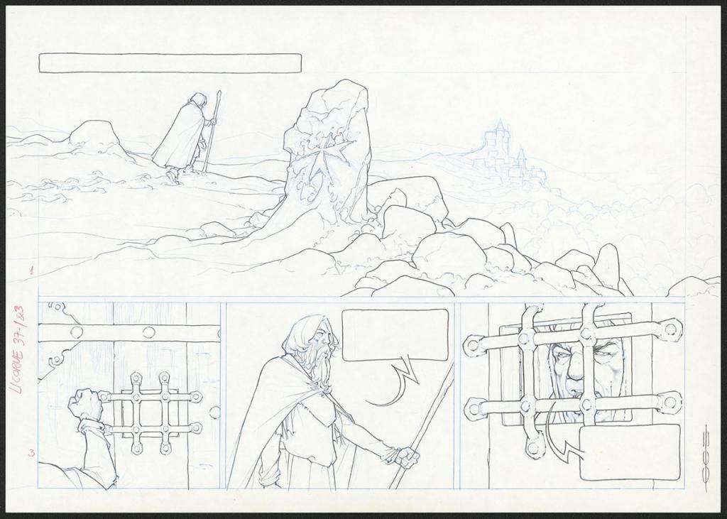 Planche originale - Guillermo Gonzalez - Mine de plomb et crayons de couleur  sur papier - 5450