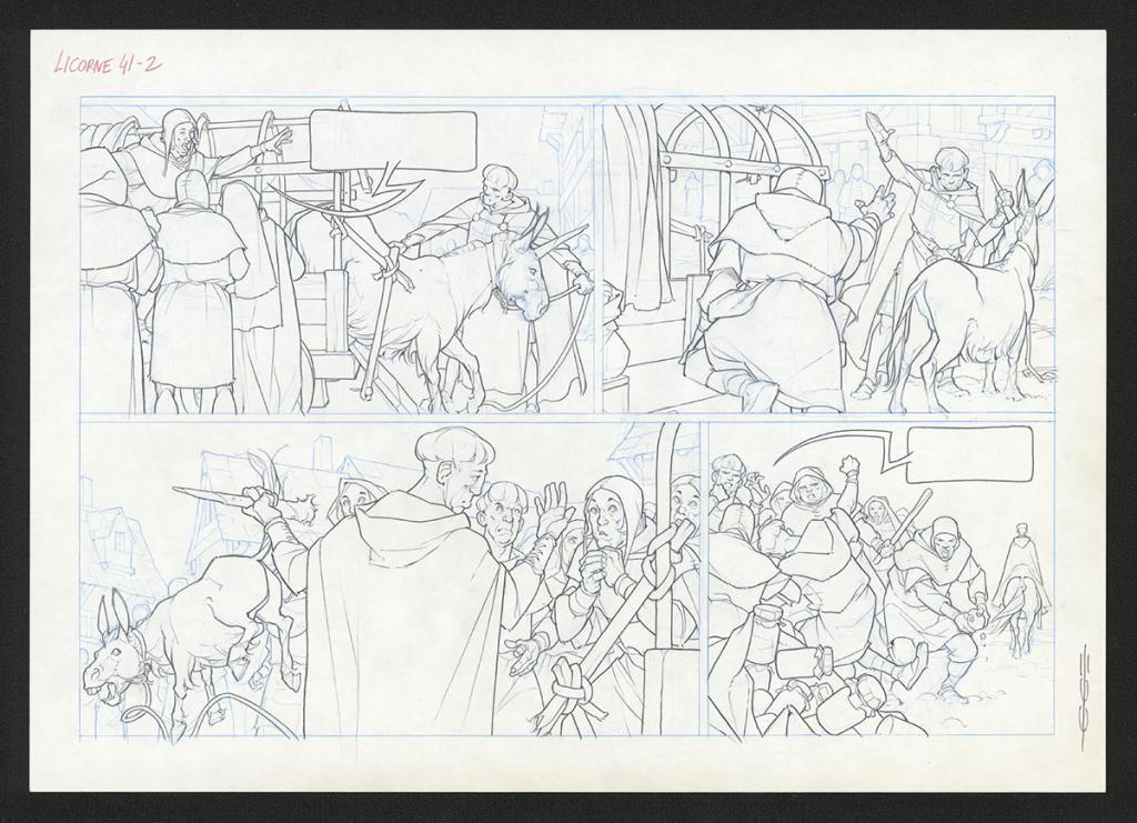 Planche originale - Guillermo Gonzalez - Mine de plomb et crayons de couleur  sur papier - 5454