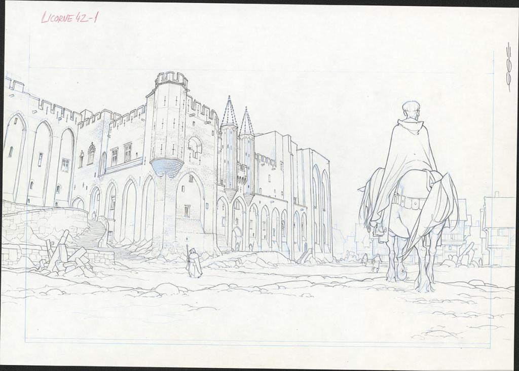 Planche originale - Guillermo Gonzalez - Mine de plomb et crayons de couleur  sur papier - 5455