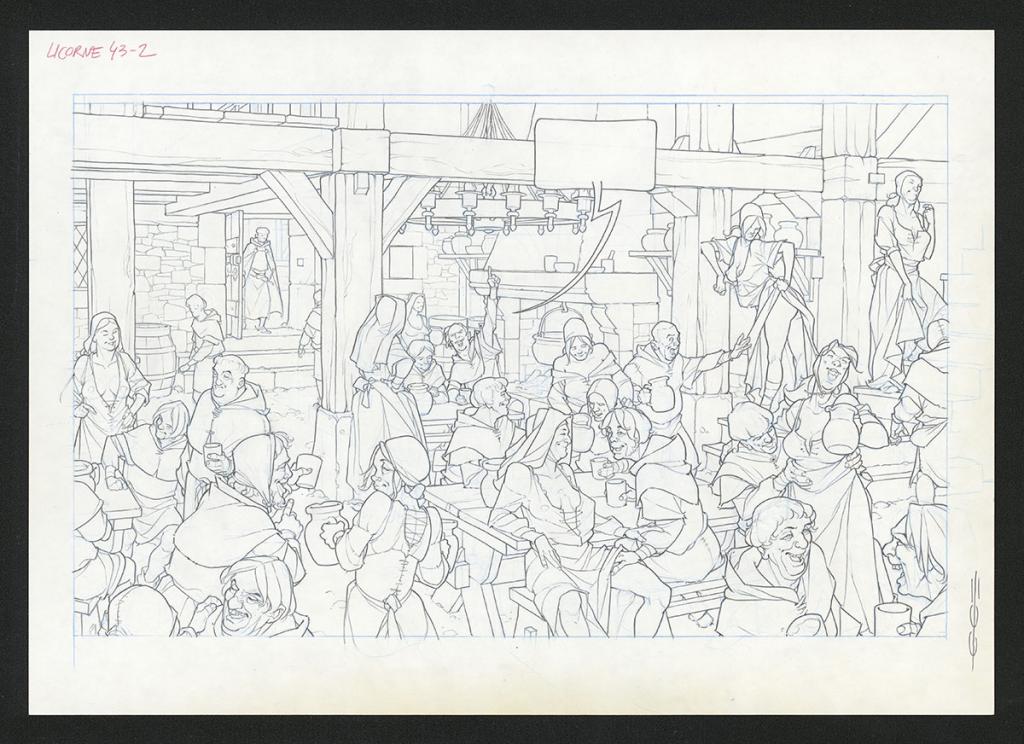 Planche originale  ( strips pas dans le bon ordre ) - Guillermo Gonzalez - Mine de plomb et crayons de couleur  sur papier - 5456