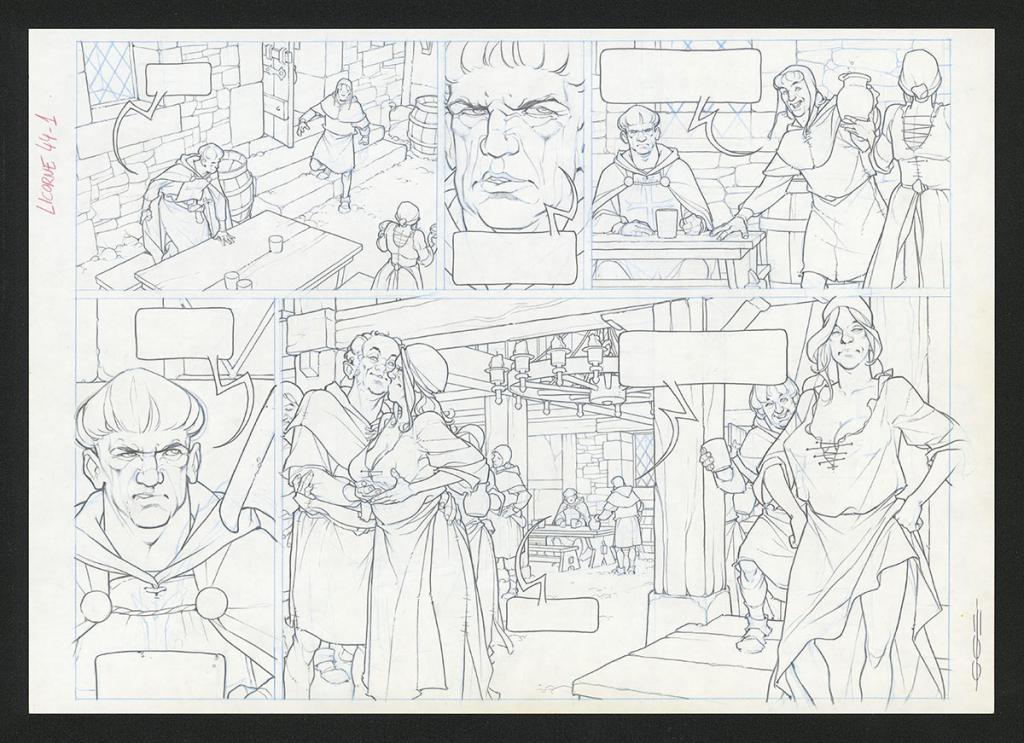 Planche originale - Guillermo Gonzalez - Mine de plomb et crayons de couleur  sur papier - 5457