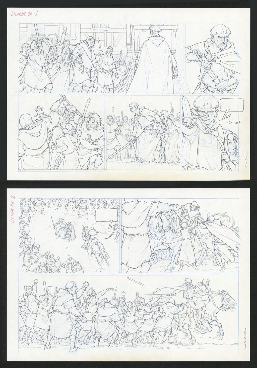 Planche originale - Guillermo Gonzalez - Mine de plomb et crayons de couleur  sur papier - 5459