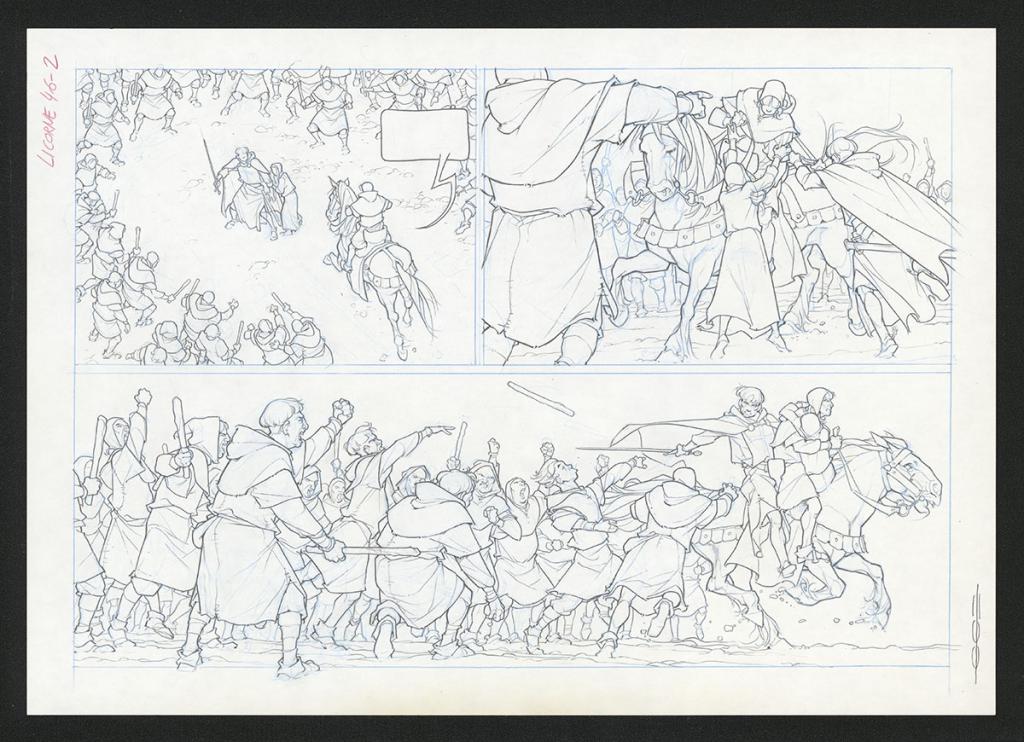 Planche originale - Guillermo Gonzalez - Mine de plomb et crayons de couleur  sur papier - 5459