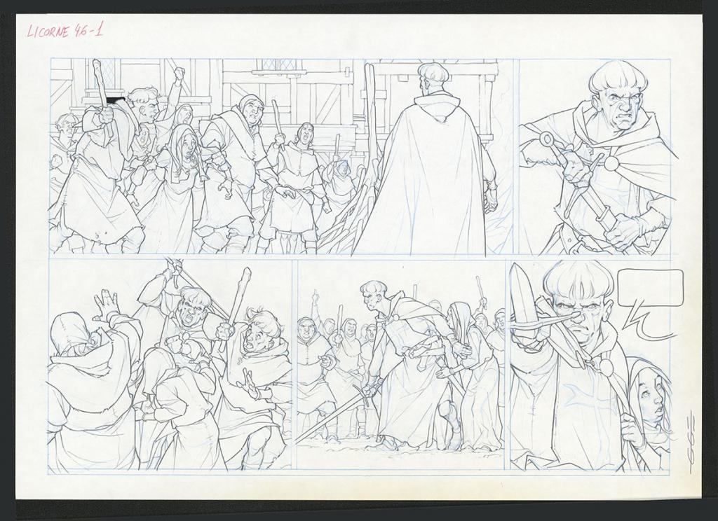 Planche originale - Guillermo Gonzalez - Mine de plomb et crayons de couleur  sur papier - 5459