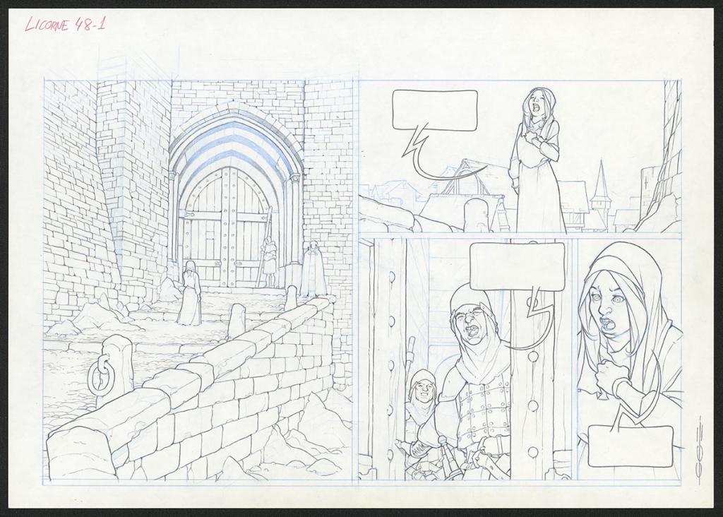 Planche originale - Guillermo Gonzalez - Mine de plomb et crayons de couleur  sur papier - 5475