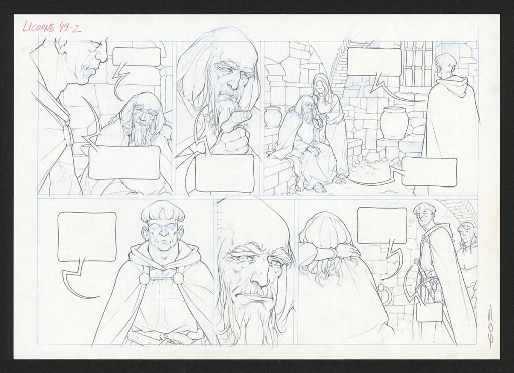 Planche originale - Guillermo Gonzalez - Mine de plomb et crayons de couleur  sur papier - 5474