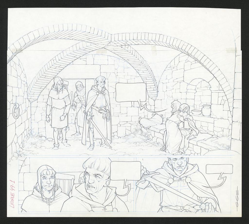 Planche originale - Guillermo Gonzalez - Mine de plomb et crayons de couleur  sur papier - 5474