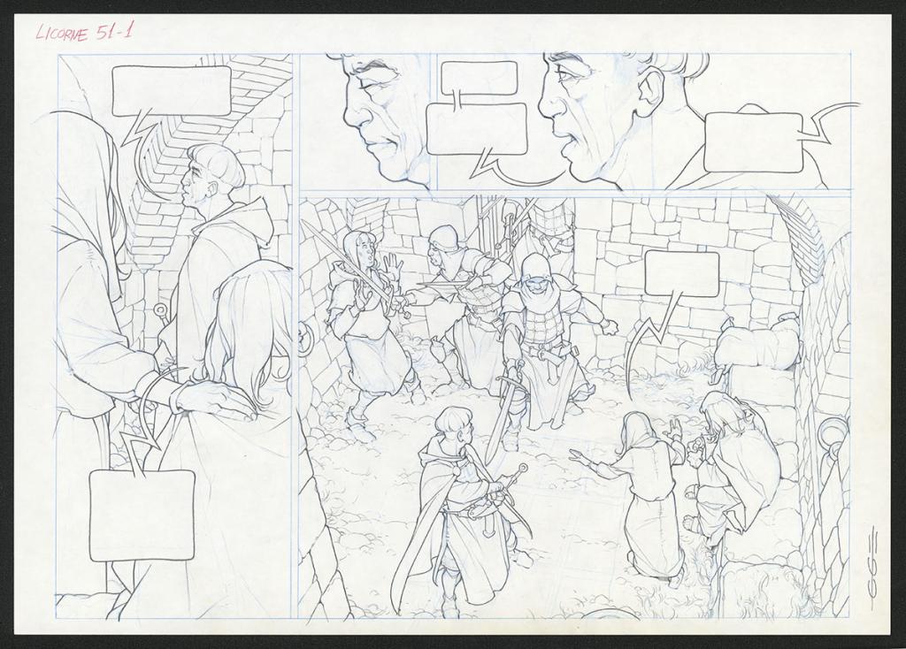 Planche originale - Guillermo Gonzalez - Mine de plomb et crayons de couleur  sur papier - 5447