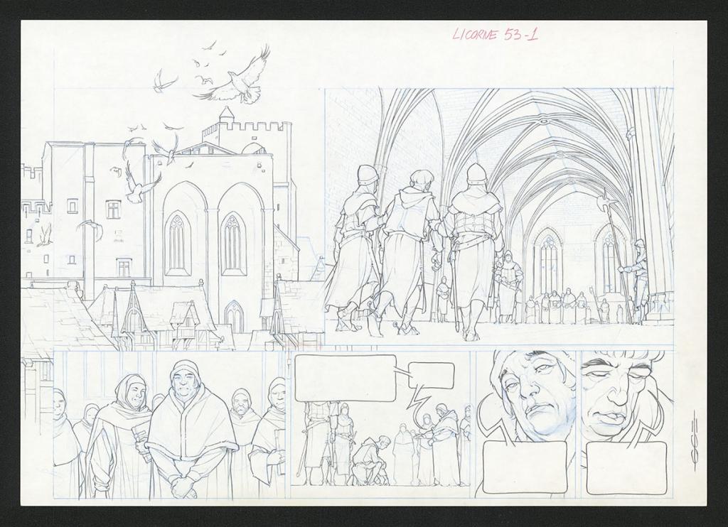 Planche originale - Guillermo Gonzalez - Mine de plomb et crayons de couleur  sur papier - 5483