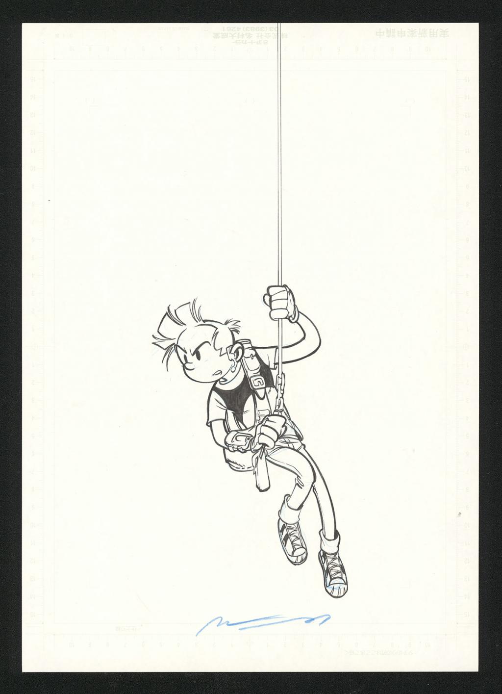 Illustration originale. fête du timbre 2006 et publiée dans le magasine Epok - José Luis Munuera - Encre de Chine sur papier - 5523