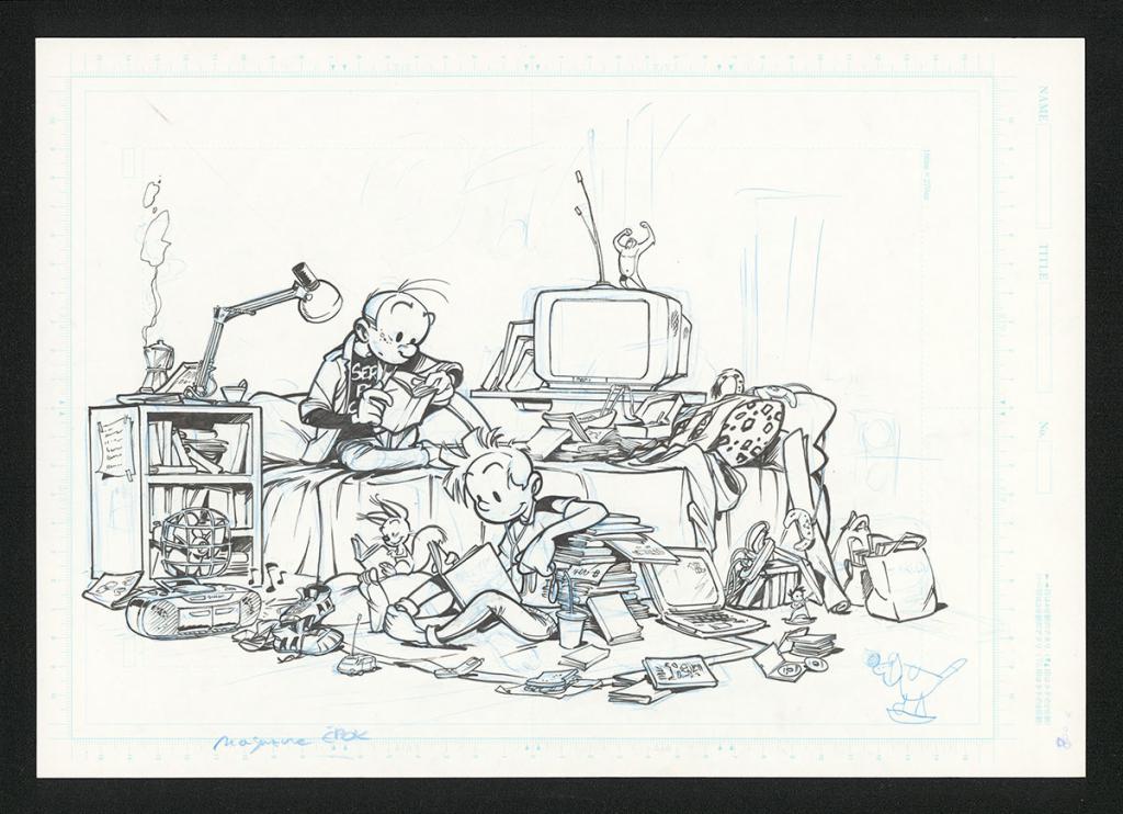 Illustration originale publiée dans le magasine Epok - José Luis Munuera - Encre de Chine sur papier - 5522