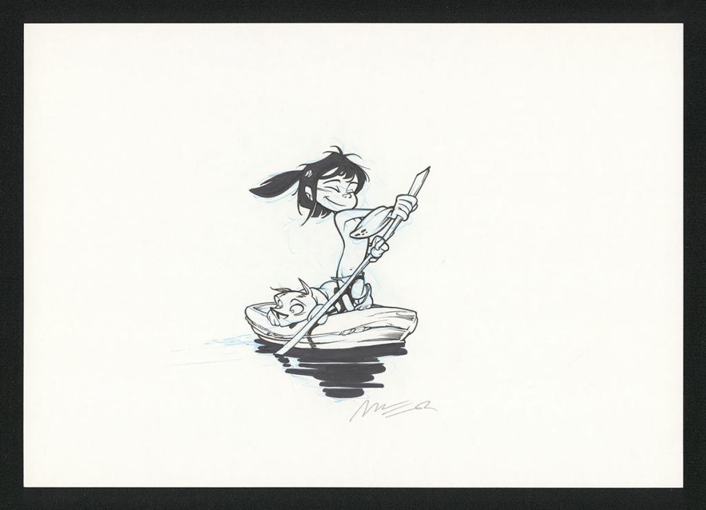 Illustration originale pour la bible graphique pour un dessin animé - José Luis Munuera - Feutre et encre de Chine sur papier - 5529