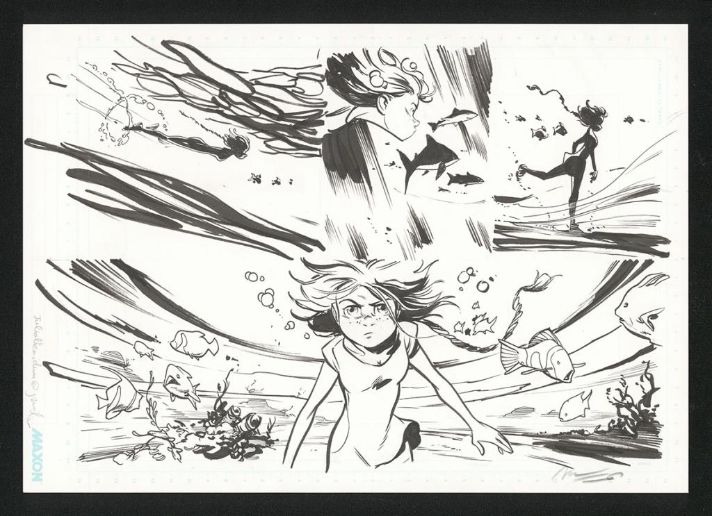 Demi-planche originale 41 - José Luis Munuera - Encre de Chine sur papier - 5534