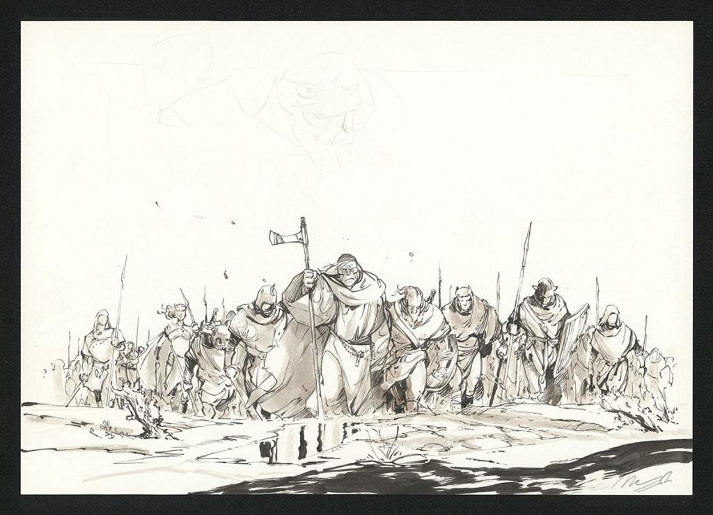 Case originale - José Luis Munuera - Encre de Chine et lavis sur papier - 5373