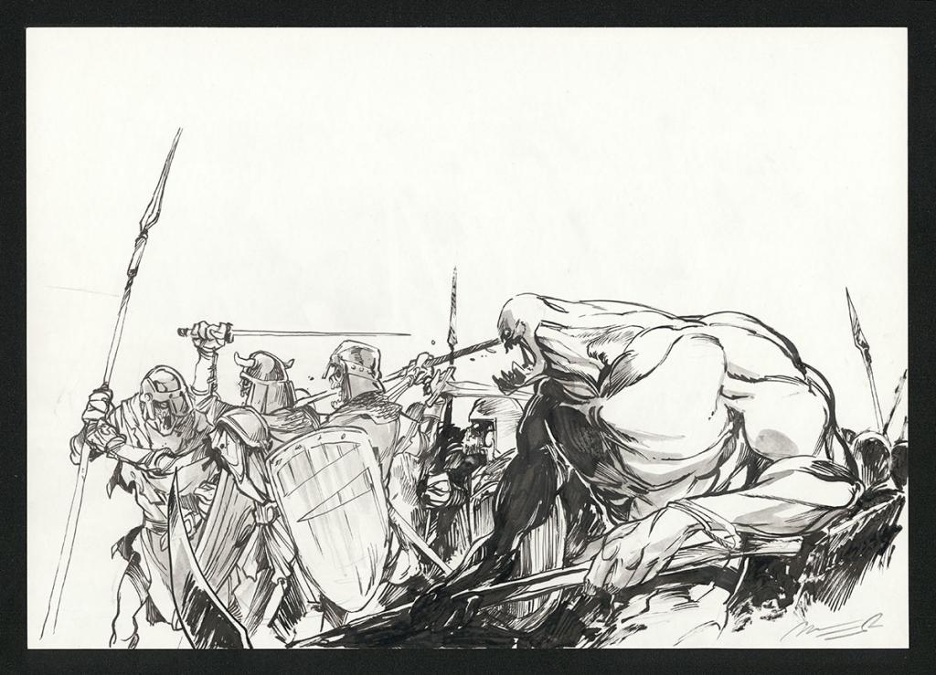 Case originale - José Luis Munuera - Encre de Chine et lavis sur papier - 5374