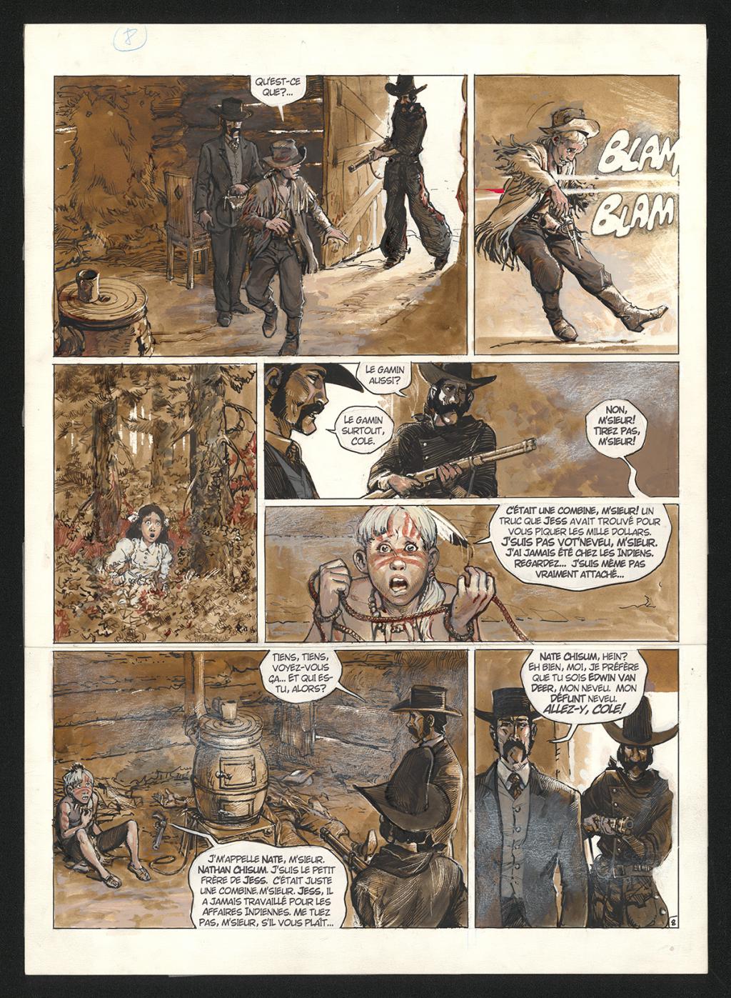 Planche originale n°8 - Grzegorz Rosinski - Encre de couleur et encre de Chine sur papier - 5976