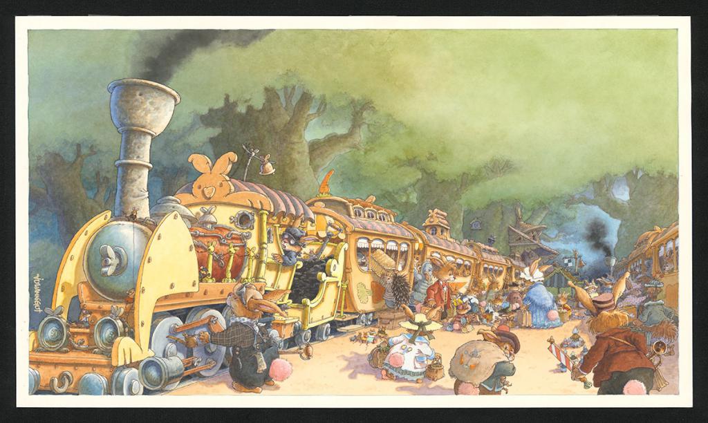 Illustration originale pour la page 1 & 2 - Loïc Jouannigot - Aquarelle sur papier - 6094