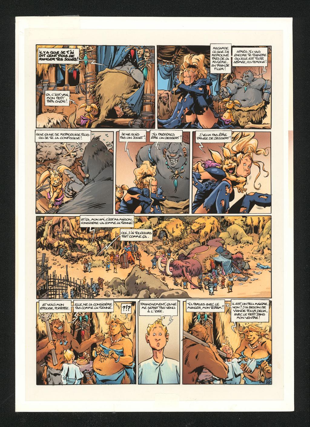 Mise en couleur originale réalisée par Claude Guth, de la planche n°17, accompagnée de son rhodoïde - Jean-Louis Mourier - Gouache et encre de couleur sur papier - 5339