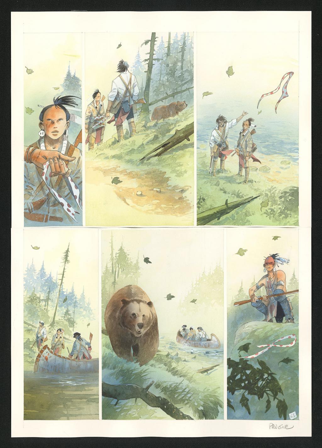 Planche originale n°65 - Patrick Prugne - Aquarelle et crayon sur papier - 5845
