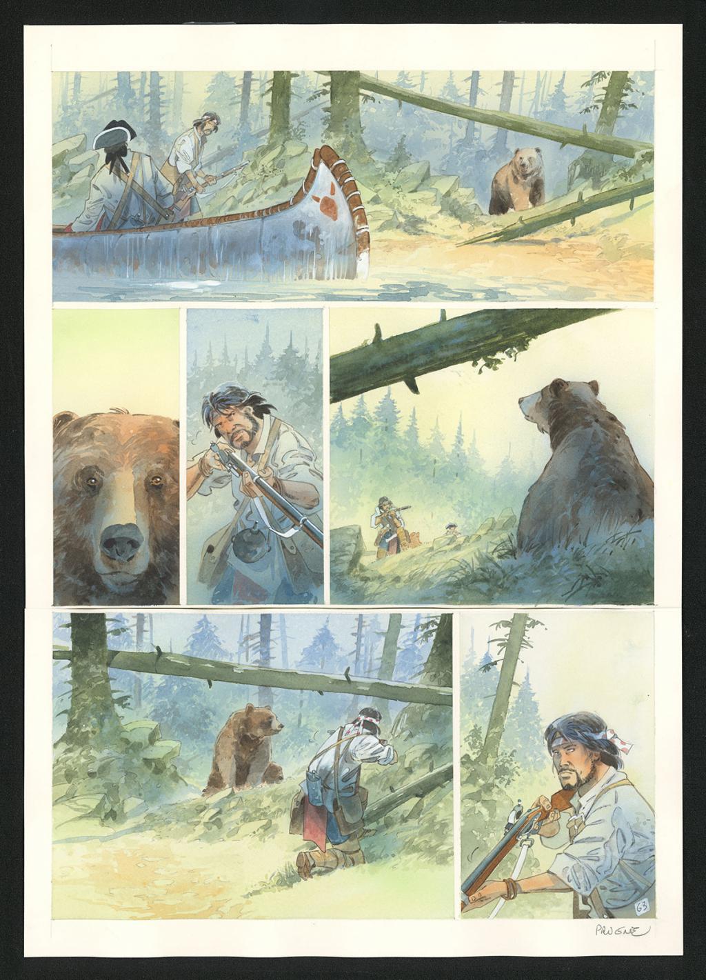 Planche originale n°63 - Patrick Prugne - Aquarelle et crayon sur papier - 5847