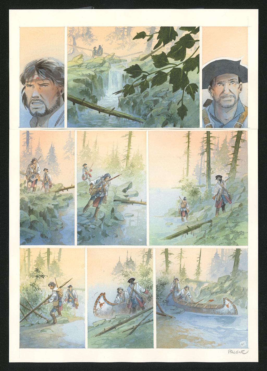 Planche originale n°61 - Patrick Prugne - Aquarelle et crayon sur papier - 5848