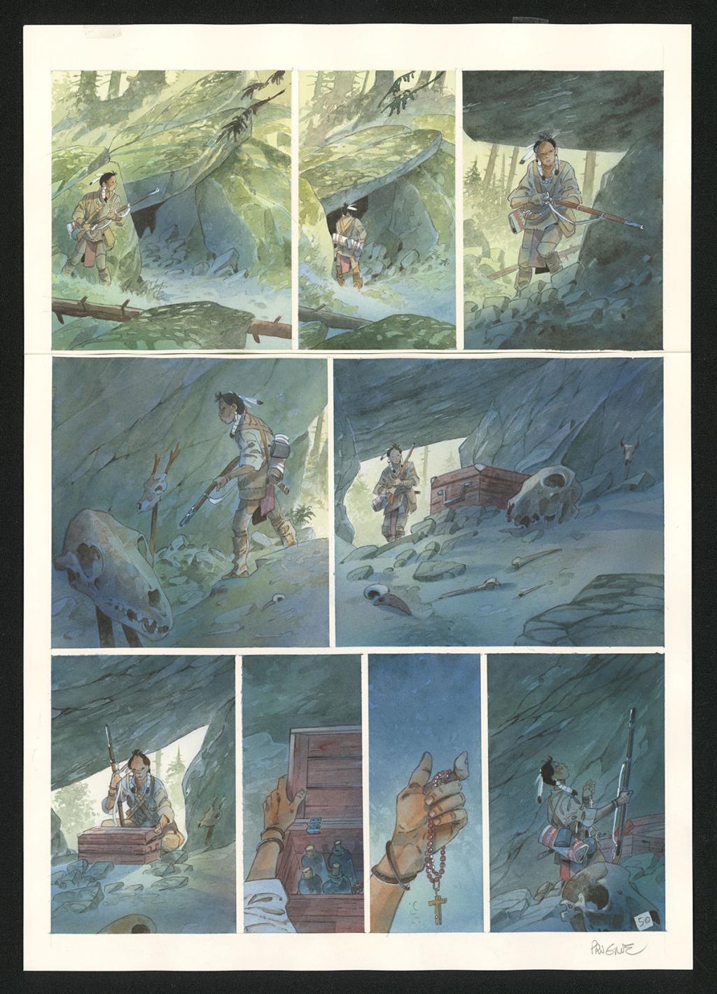 Planche originale n°50 - Patrick Prugne - Aquarelle et crayon sur papier - 5343