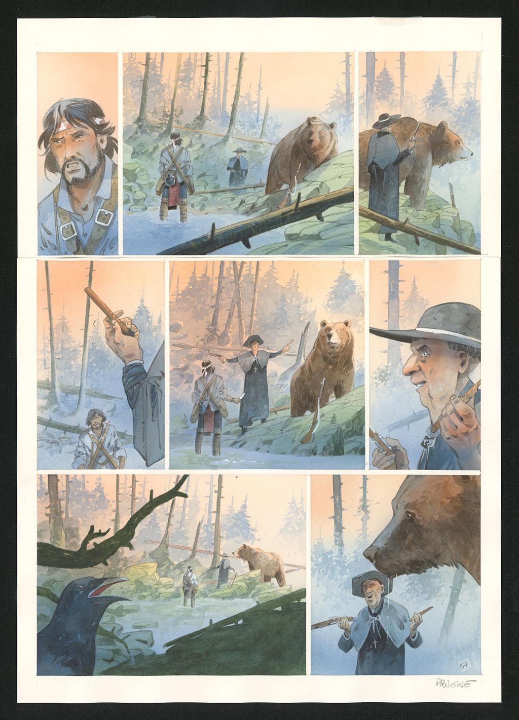 Planche originale n°54 - Patrick Prugne - Aquarelle et crayon sur papier - 5344