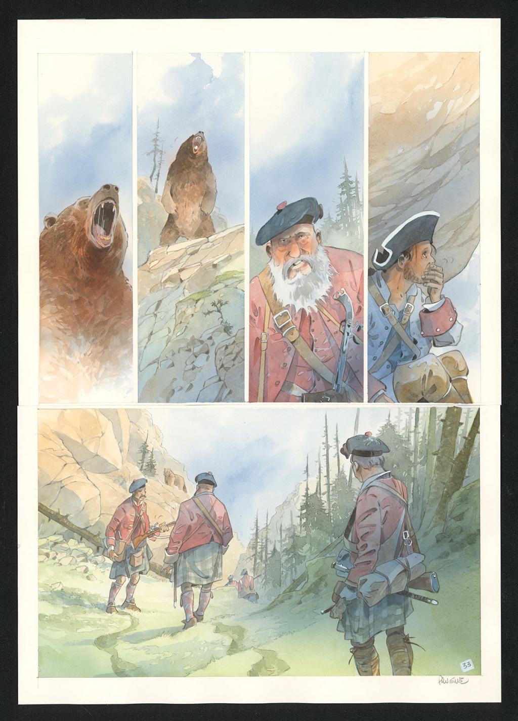 Planche originale n°33 - Patrick Prugne - Aquarelle et crayon sur papier - 5346