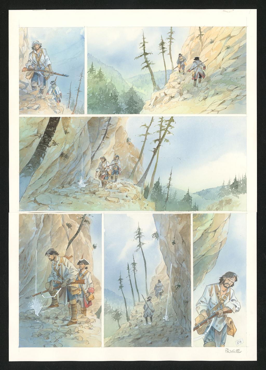 Planche originale n°29 - Patrick Prugne - Aquarelle et crayon sur papier - 5348