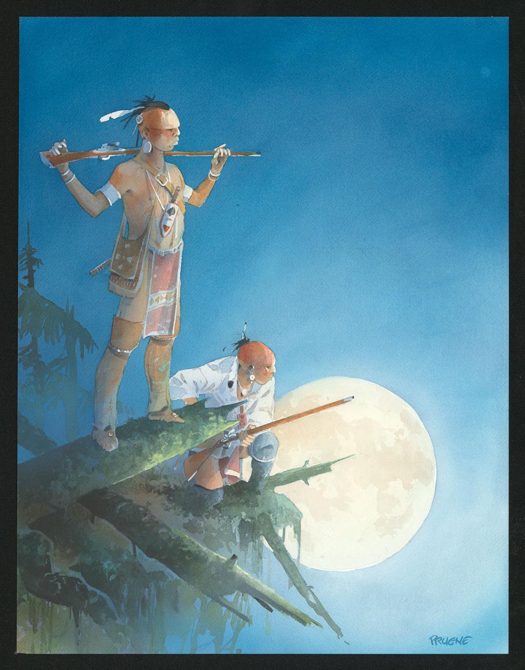 Illustration originale, projet de couverture - Patrick Prugne - Aquarelle et crayon sur papier - 5867