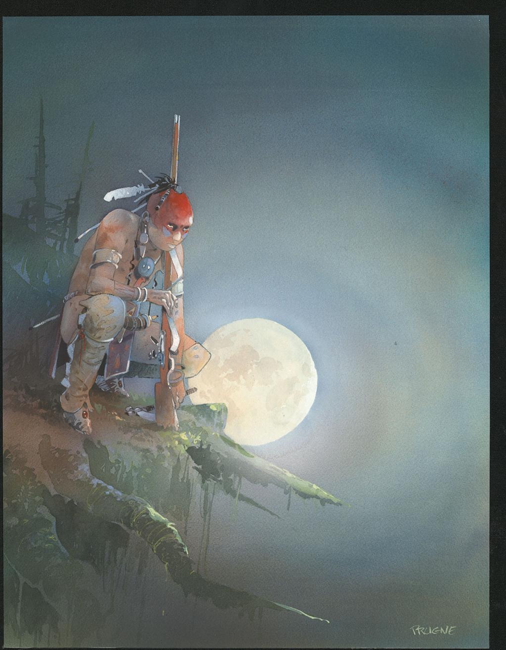 Illustration originale, projet de couverture - Patrick Prugne - Aquarelle et crayon sur papier - 5853