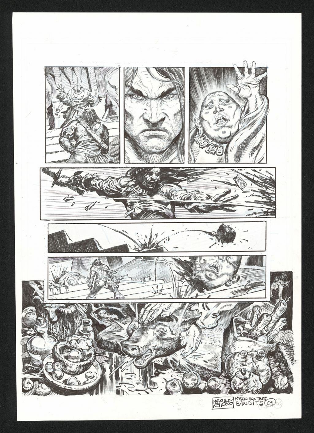 Planche originale n°4 - Paolo Martinello  - Encre de Chine sur papier - 5724