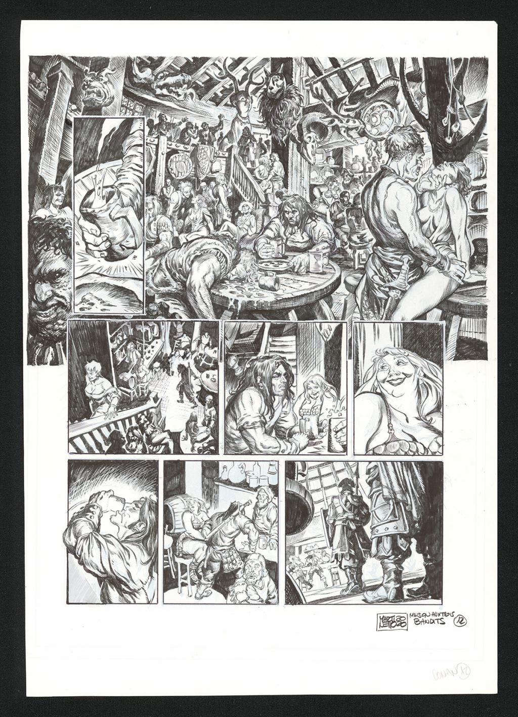 Planche originale n°12 - Paolo Martinello  - Encre de Chine sur papier - 5725