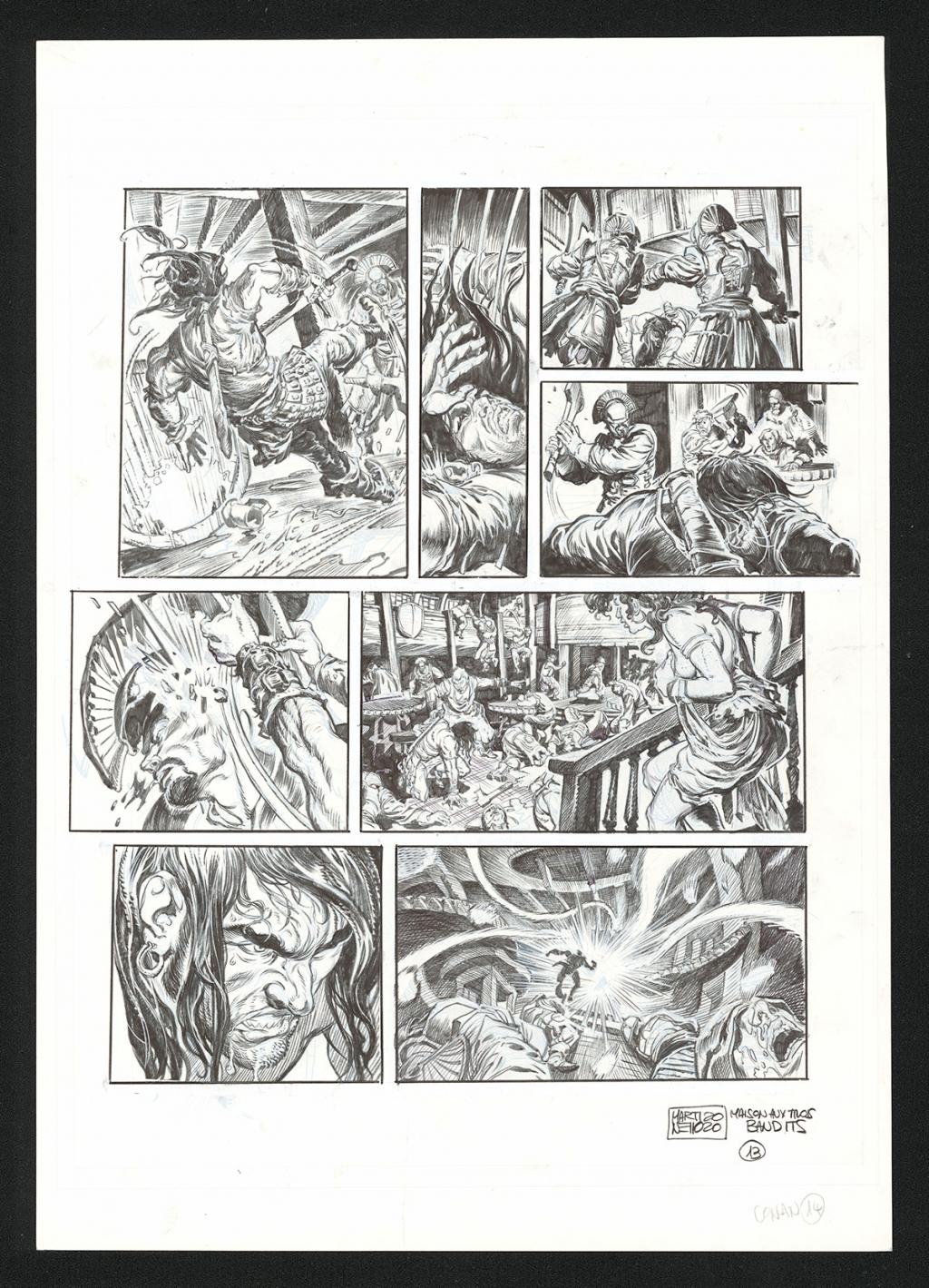 Planche originale n°14 - Paolo Martinello  - Encre de Chine sur papier - 5726