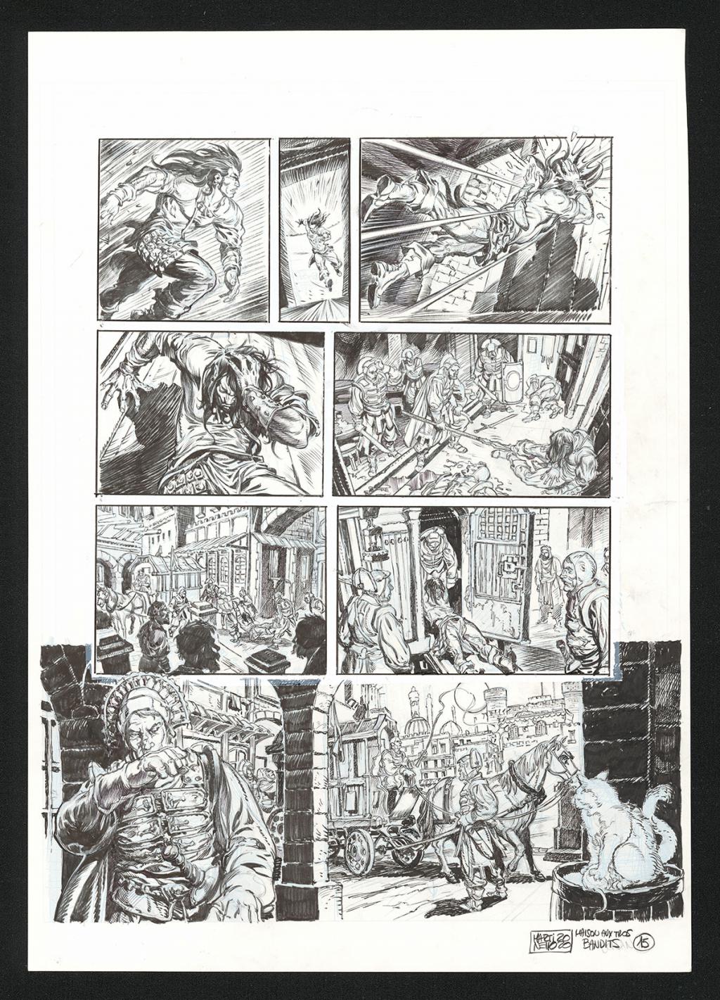 Planche originale n°15 - Paolo Martinello  - Encre de Chine sur papier - 5727