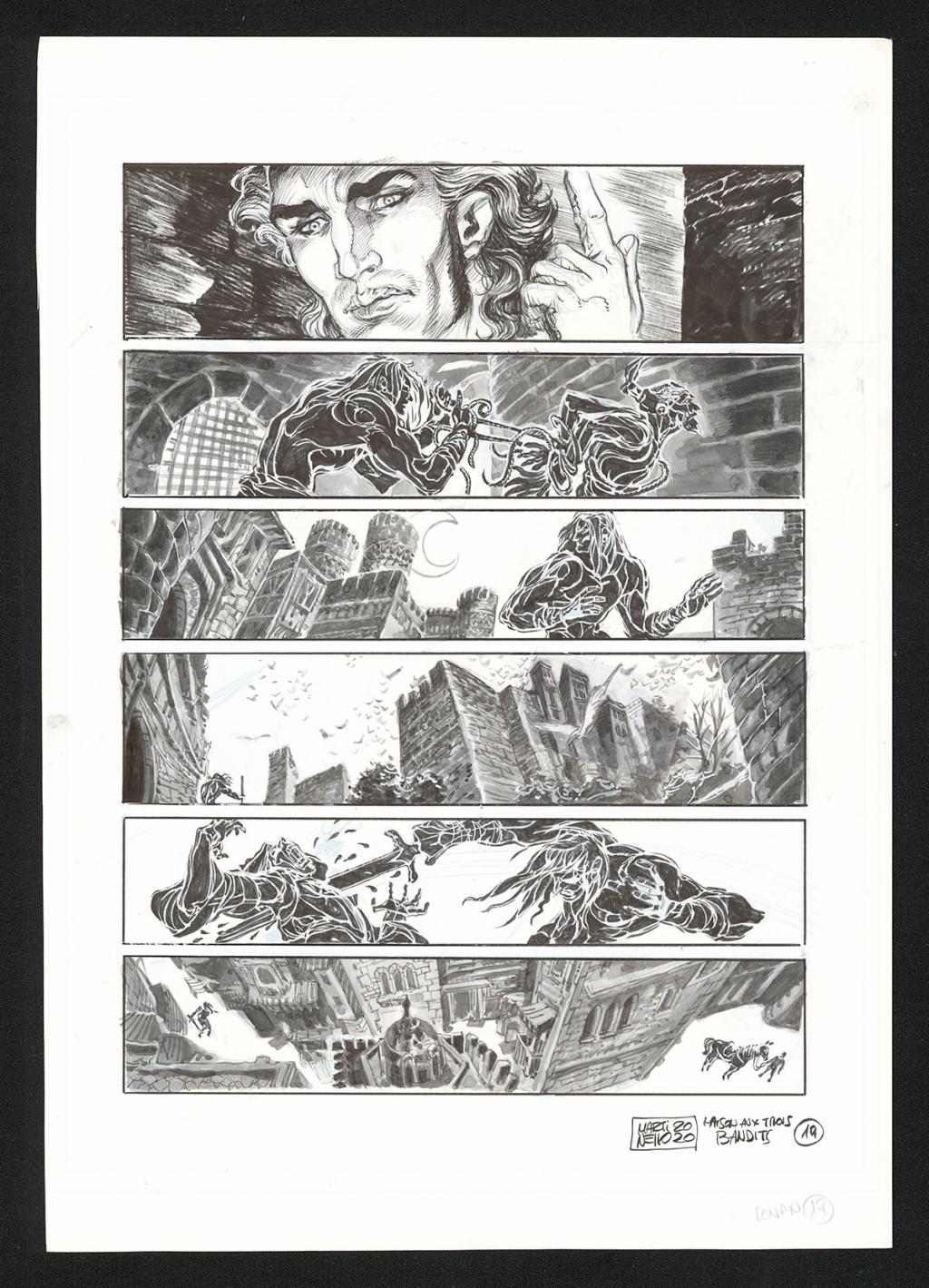 Planche originale n°19 - Paolo Martinello  - Encre de Chine sur papier - 5730