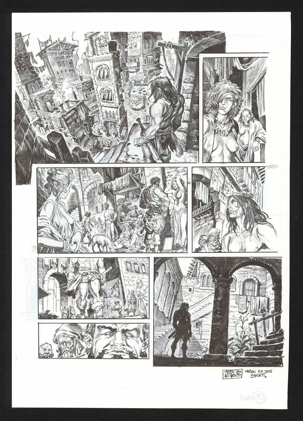 Planche originale
n°30 - Paolo Martinello  - Encre de Chine sur papier - 6443