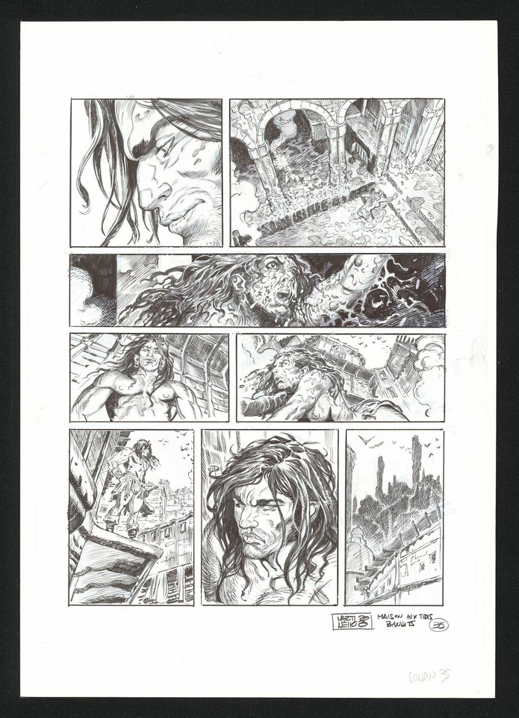Planche originale n°35 - Paolo Martinello  - Encre de Chine sur papier - 5732