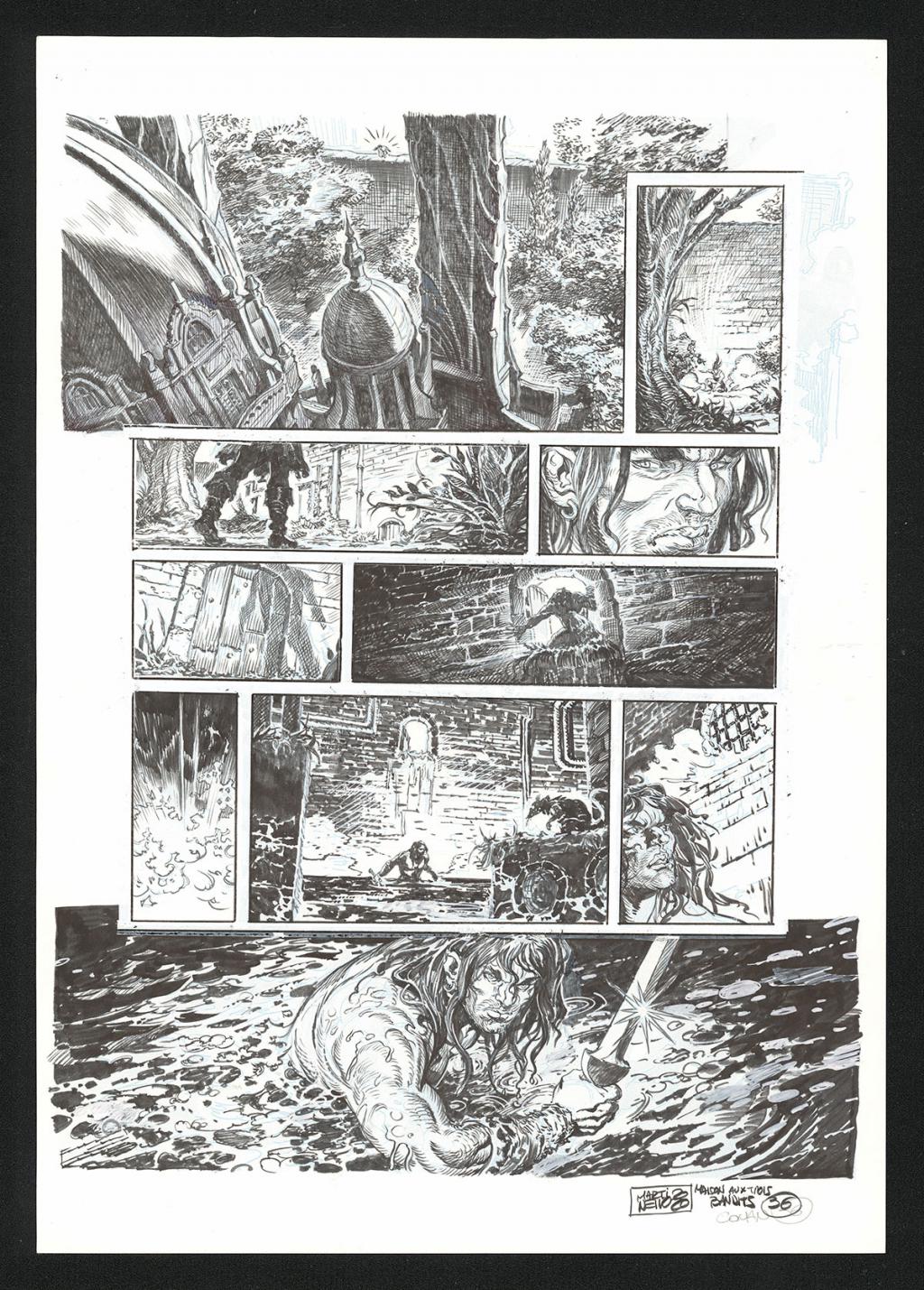 Planche originale n°36 - Paolo Martinello  - Encre de Chine sur papier - 5733