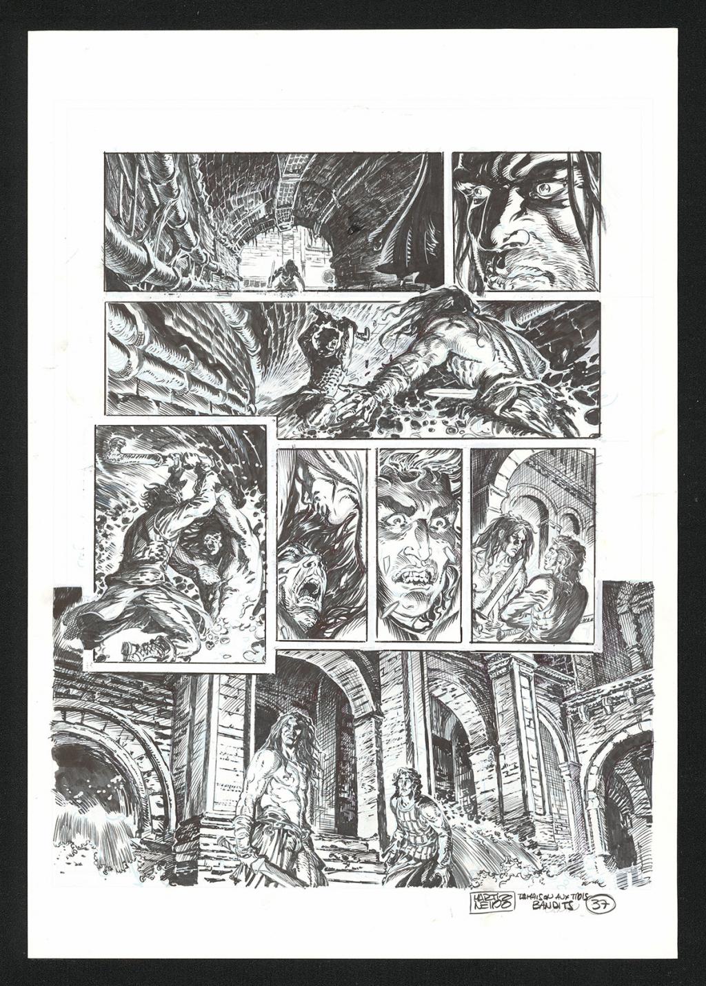 Planche originale n°37 - Paolo Martinello  - Encre de Chine sur papier - 5734
