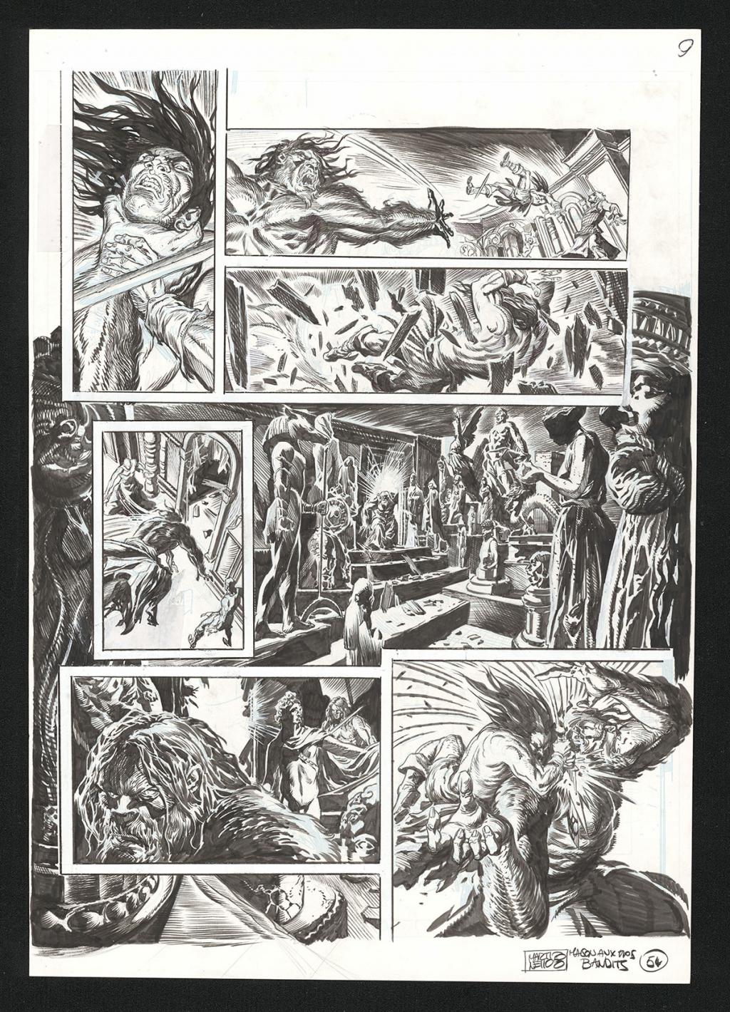 Planche originale n°54 - Paolo Martinello  - Encre de Chine sur papier - 5739