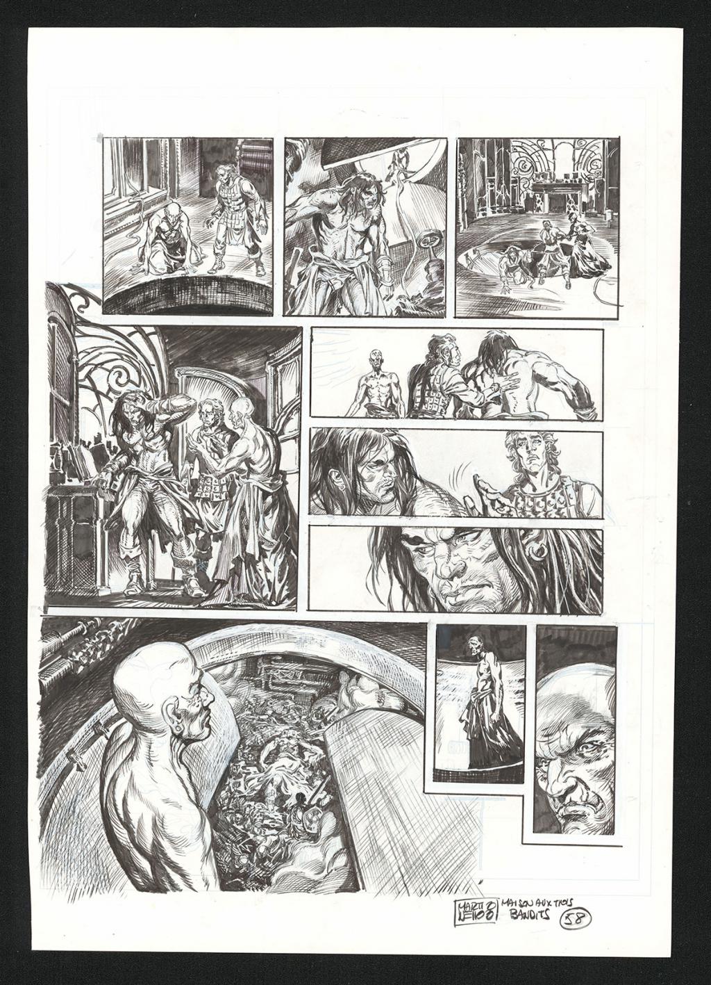 Planche originale n°58 - Paolo Martinello  - Encre de Chine sur papier - 5742