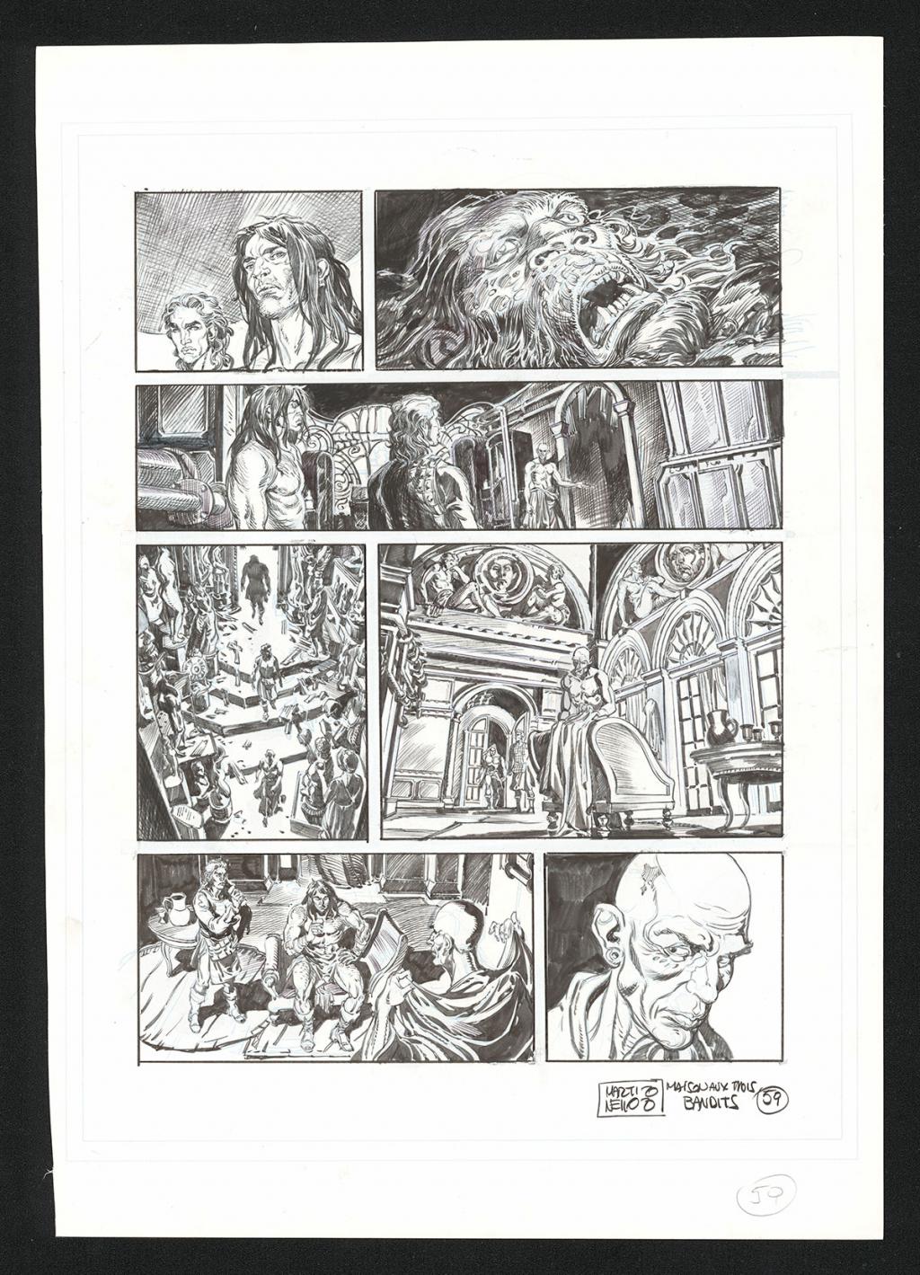 Planche originale n°59 - Paolo Martinello  - Encre de Chine sur papier - 5743