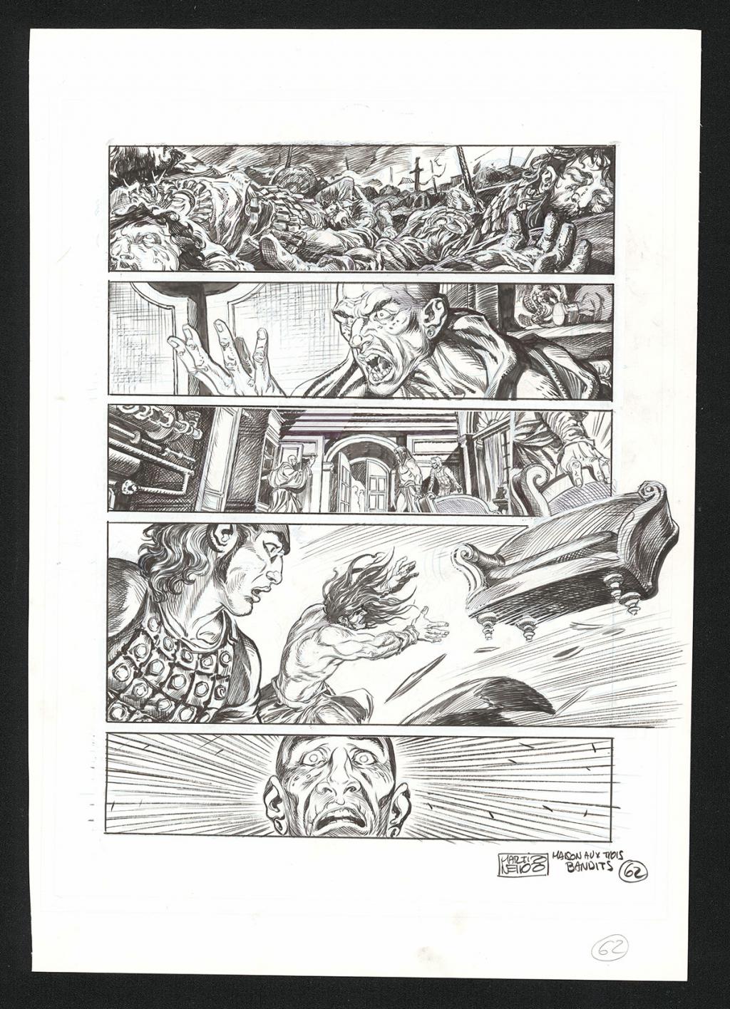 Planche originale n°62 - Paolo Martinello  - Encre de Chine sur papier - 5744