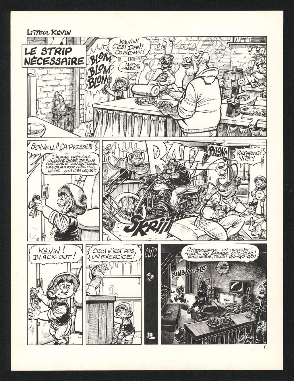 Planche originale n°1 de l'histoire Le strip nécessaire - Coyote - Aquarelle et encre de Chine sur papier - 5396