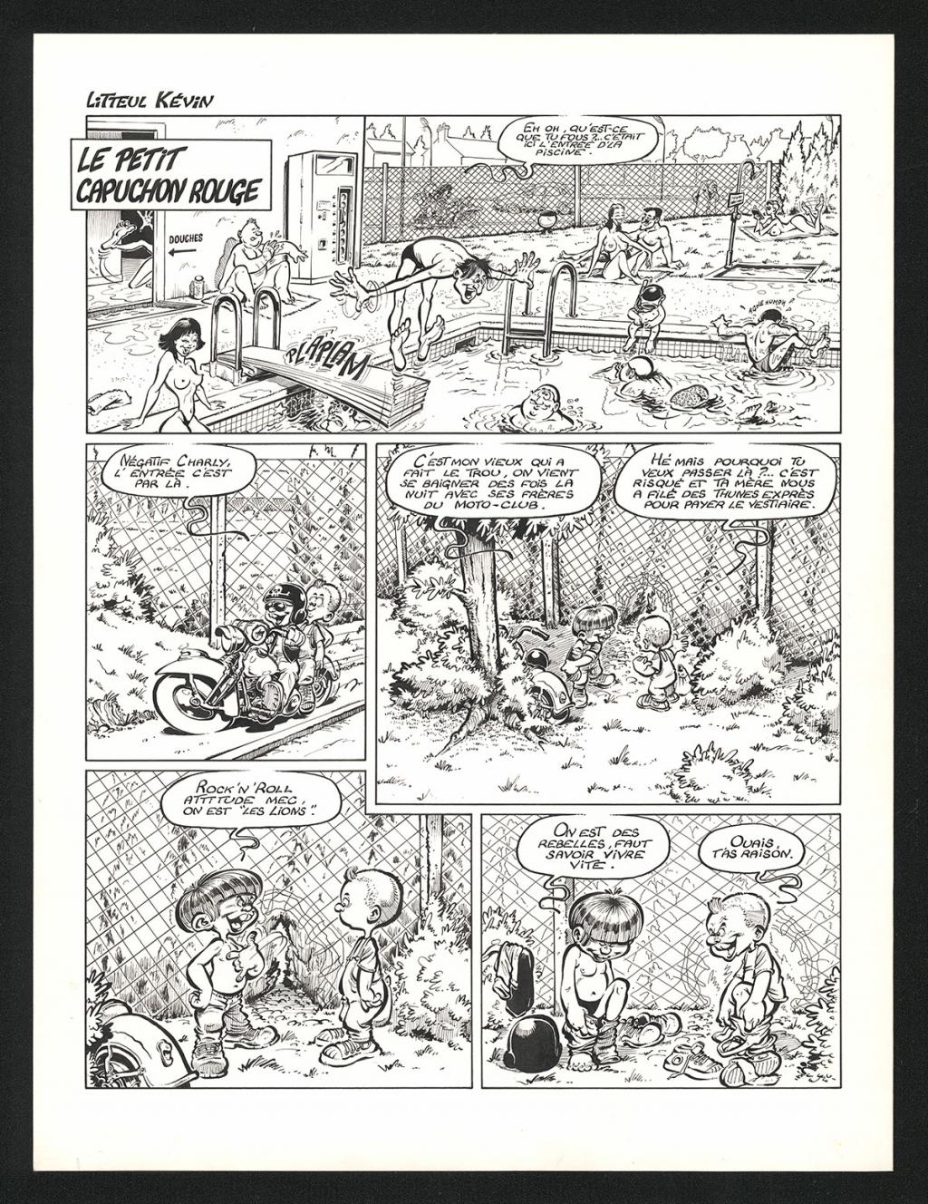 Planche n°1 originale de l'histoire Le petit capuchon rouge - Coyote - Encre de Chine sur papier - 5397