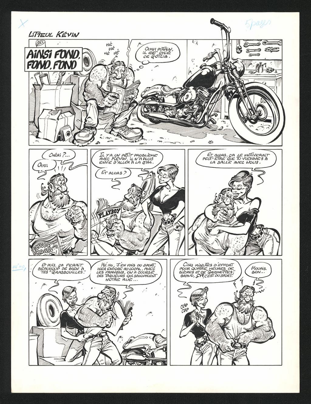 Planche originale n°1 de l'histoire Ainsi fond, fond, fond - Coyote - Encre de Chine sur papier - 5398