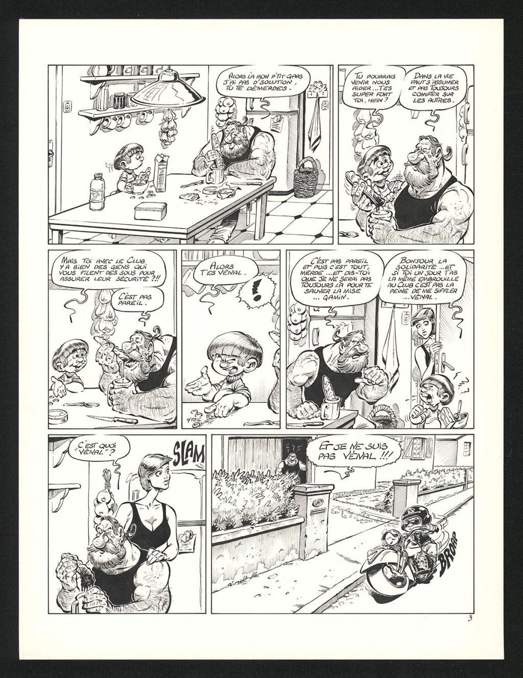 Planche originale n°3 de l'histoire Les uns corruptibles... - Coyote - Encre de Chine sur papier - 5402