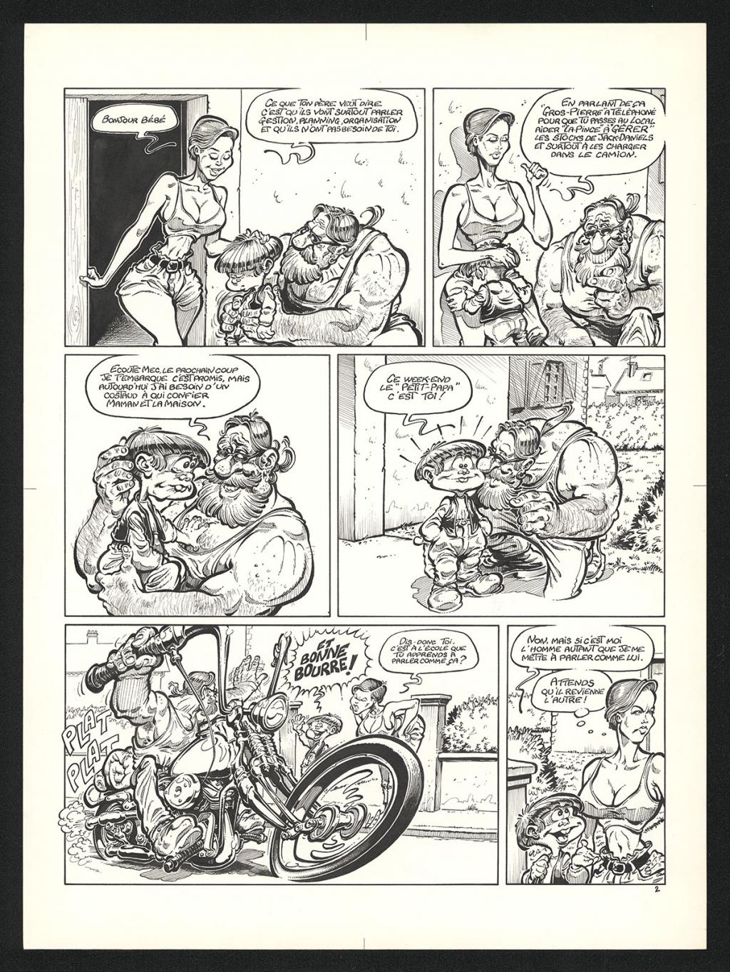 Planche originale n°2 de l'histoire Alors... on biaise - Coyote - Encre de Chine sur papier - 5793