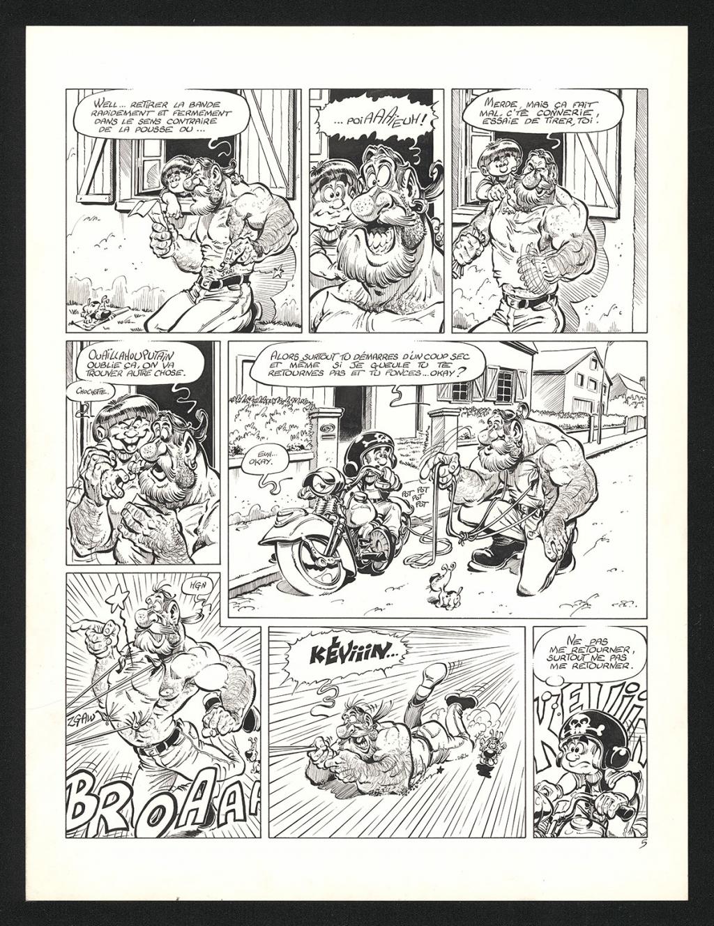 Planche originale n°5 de l'histoire Pour qui sonne le glabre ?... - Coyote - Encre de Chine sur papier - 5224